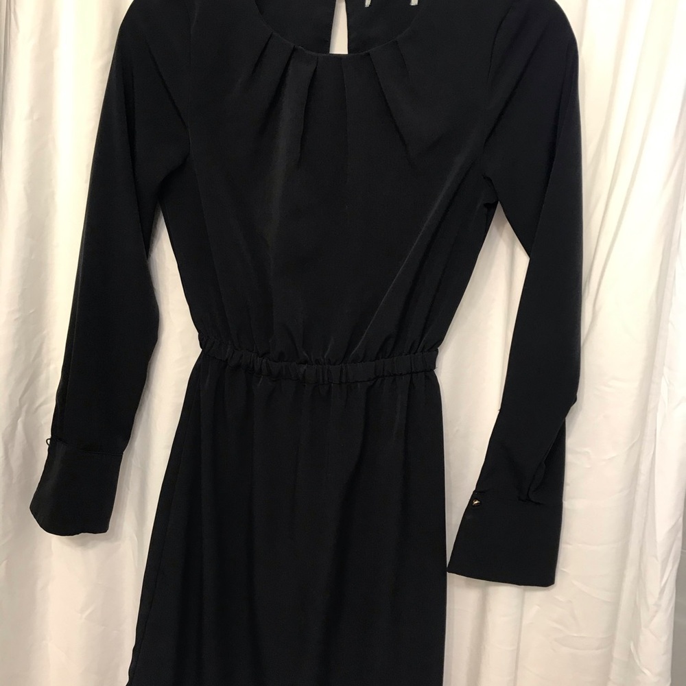 Little black dress with slimming waistline